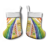 Pasifika Samoa Siapo Malu Tattoo Inspired Christmas Stocking Fa'afafine Rainbow Theme LT7 - Polynesian Pride