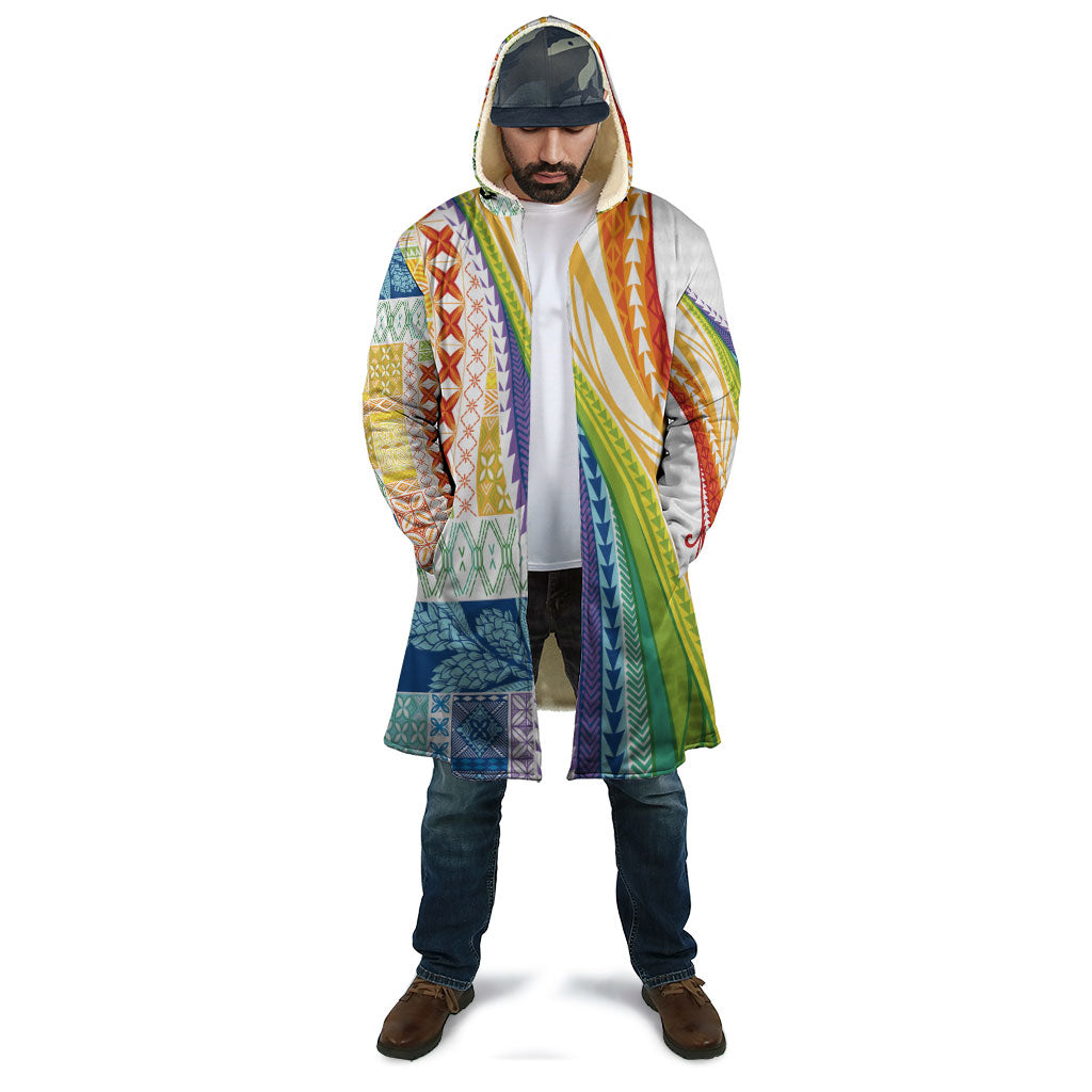 Pasifika Samoa Siapo Malu Tattoo Inspired Cloak Fa'afafine Rainbow Theme LT7 - Polynesian Pride