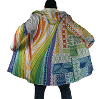 Pasifika Samoa Siapo Malu Tattoo Inspired Cloak Fa'afafine Rainbow Theme LT7 - Polynesian Pride