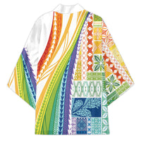 Pasifika Samoa Siapo Malu Tattoo Inspired Kimono Fa'afafine Rainbow Theme LT7 - Polynesian Pride
