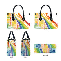 Pasifika Samoa Siapo Malu Tattoo Inspired Leather Bag Fa'afafine Rainbow Theme LT7 - Polynesian Pride