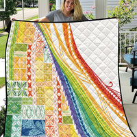 Pasifika Samoa Siapo Malu Tattoo Inspired Quilt Fa'afafine Rainbow Theme LT7 Multicolor - Polynesian Pride
