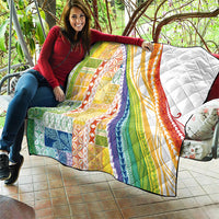 Pasifika Samoa Siapo Malu Tattoo Inspired Quilt Fa'afafine Rainbow Theme LT7 - Polynesian Pride