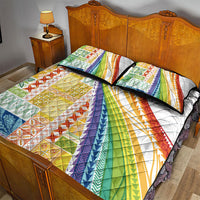 Pasifika Samoa Siapo Malu Tattoo Inspired Quilt Bed Set Fa'afafine Rainbow Theme LT7 - Polynesian Pride