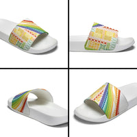 Pasifika Samoa Siapo Malu Tattoo Inspired Slide Sandals Fa'afafine Rainbow Theme LT7 - Polynesian Pride