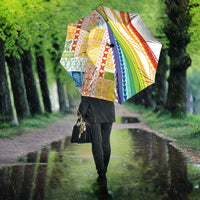 Pasifika Samoa Siapo Malu Tattoo Inspired Umbrella Fa'afafine Rainbow Theme LT7 - Polynesian Pride