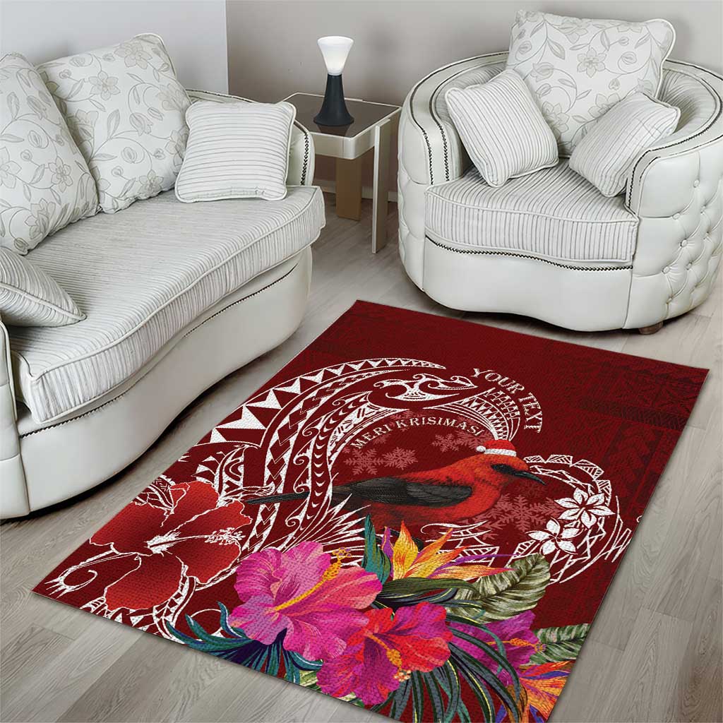Personalized Samoa Meri Krisimasi Area Rug Segasegamau'u Mix Siapo