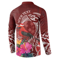 Personalized Samoa Meri Krisimasi Button Sweatshirt Segasegamau'u Mix Siapo