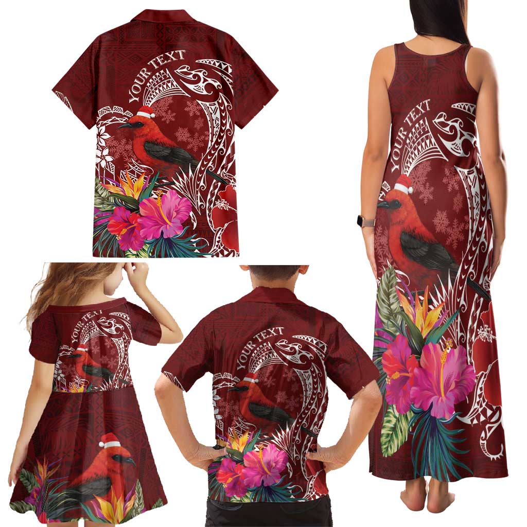 Personalized Samoa Meri Krisimasi Family Matching Tank Maxi Dress and Hawaiian Shirt Segasegamau'u Mix Siapo