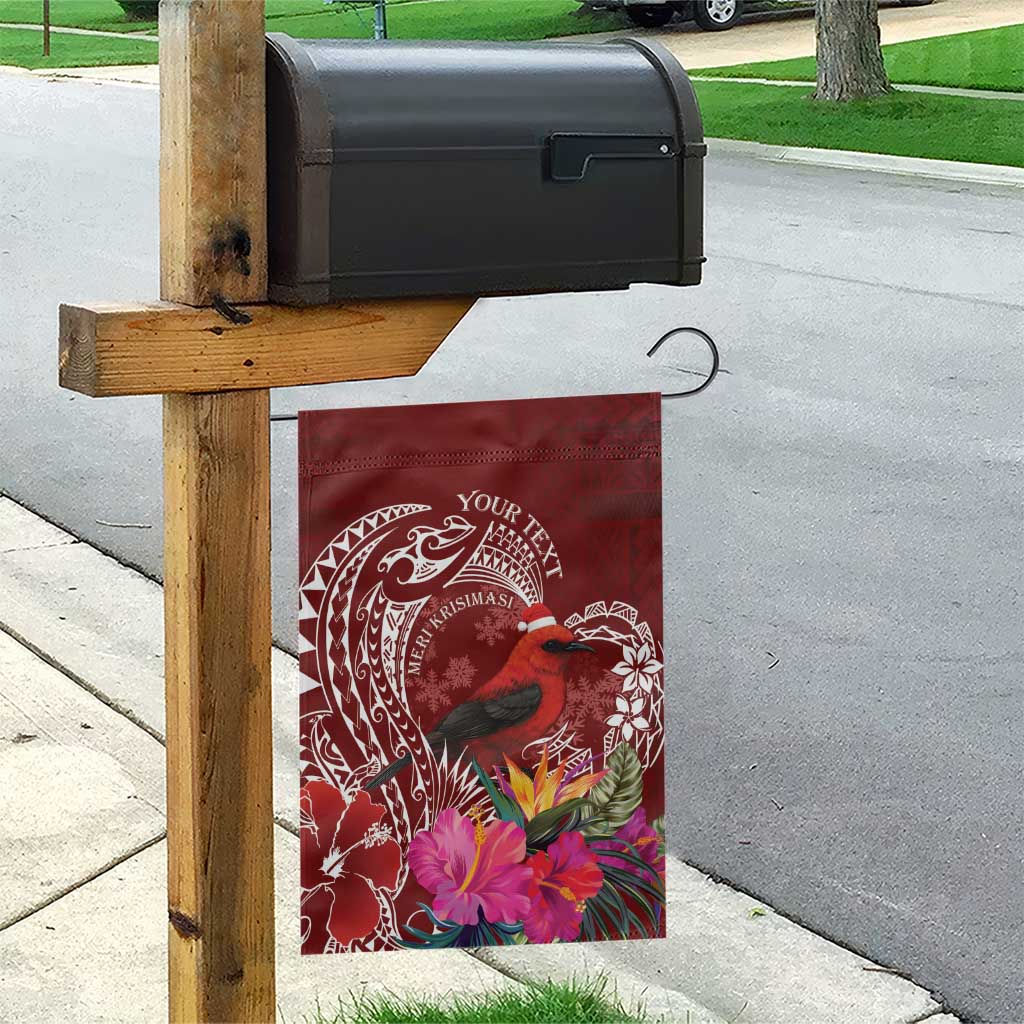 Personalized Samoa Meri Krisimasi Garden Flag Segasegamau'u Mix Siapo