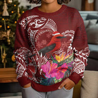 Personalized Samoa Meri Krisimasi Kid Ugly Christmas Sweater Segasegamau'u Mix Siapo