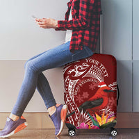 Personalized Samoa Meri Krisimasi Luggage Cover Segasegamau'u Mix Siapo