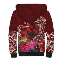 Personalized Samoa Meri Krisimasi Sherpa Hoodie Segasegamau'u Mix Siapo LT7 - Polynesian Pride