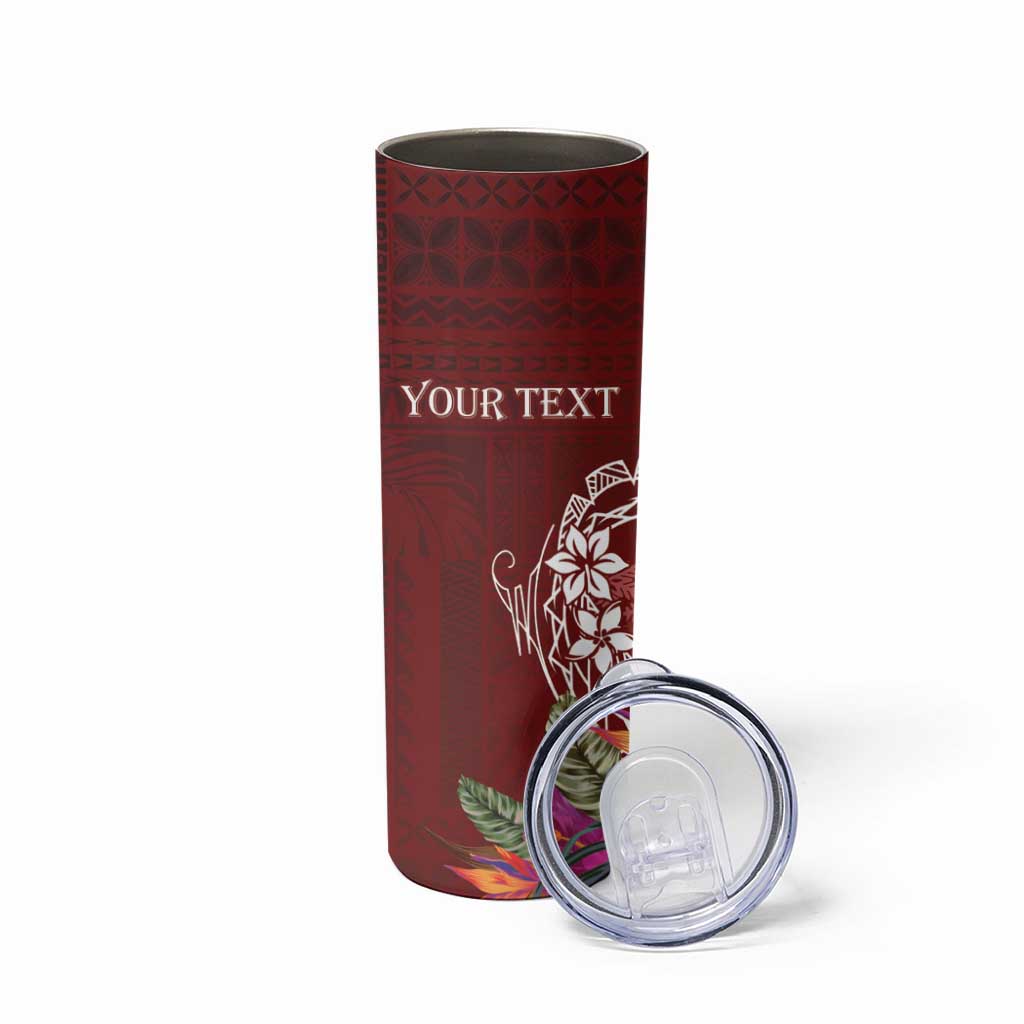 Personalized Samoa Meri Krisimasi Skinny Tumbler Segasegamau'u Mix Siapo