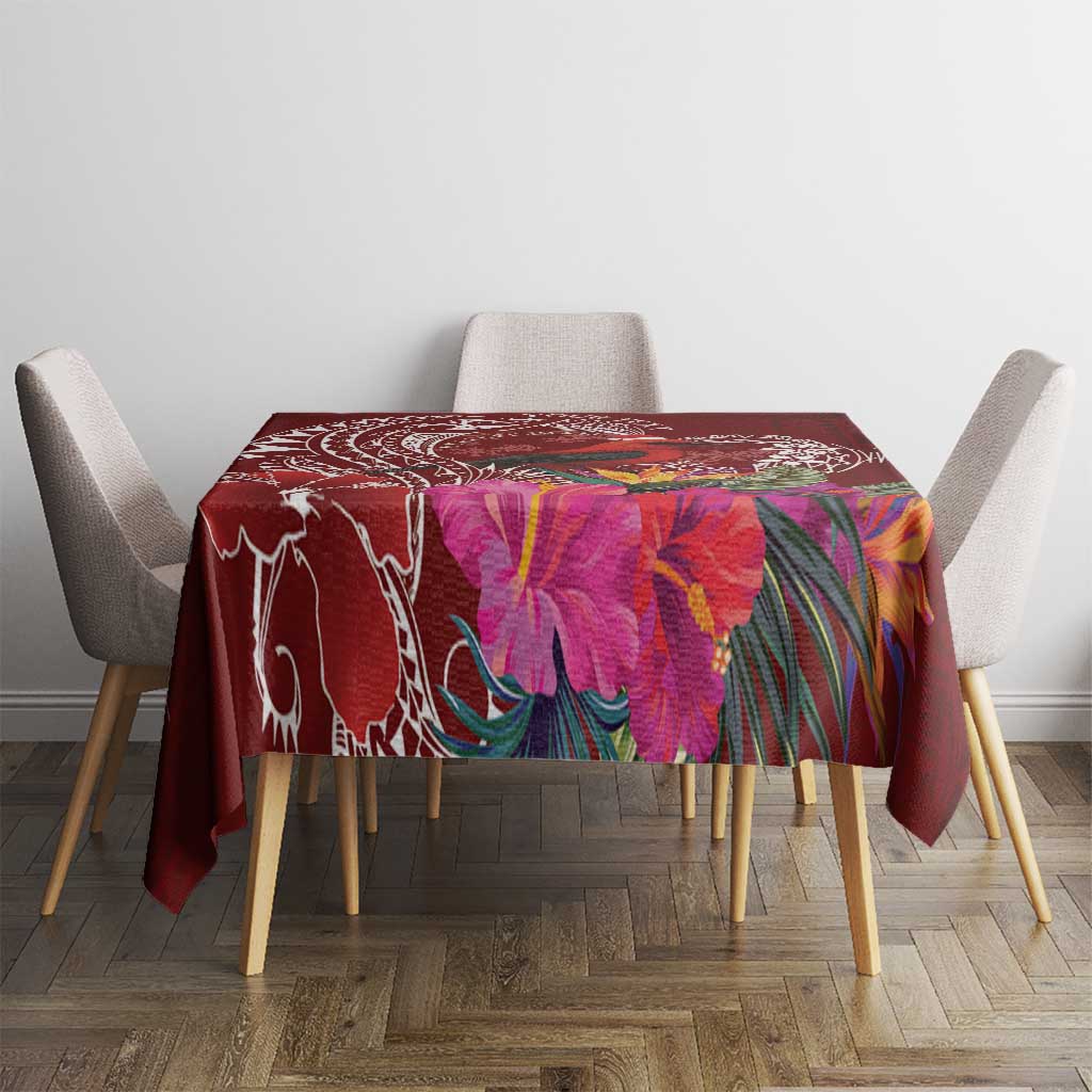 Personalized Samoa Meri Krisimasi Tablecloth Segasegamau'u Mix Siapo