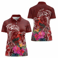 Personalized Samoa Meri Krisimasi Women Polo Shirt Segasegamau'u Mix Siapo
