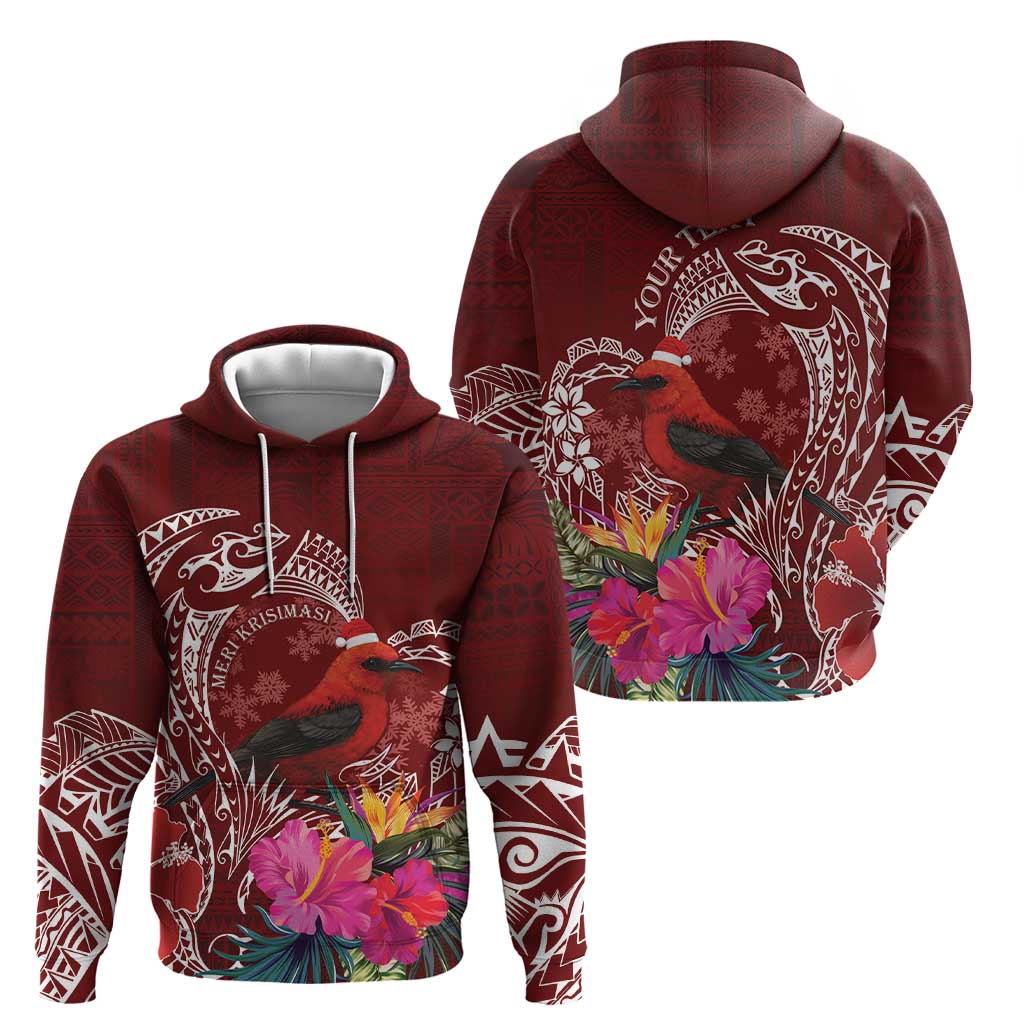 Personalized Samoa Meri Krisimasi Zip Hoodie Segasegamau'u Mix Siapo