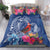 Personalized Samoa Christmas Bedding Set Cardinal Honeyeater Mix Siapo