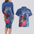 Personalized Samoa Christmas Couples Matching Long Sleeve Bodycon Dress and Hawaiian Shirt Cardinal Honeyeater Mix Siapo