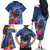 Personalized Samoa Christmas Family Matching Off The Shoulder Long Sleeve Dress and Hawaiian Shirt Cardinal Honeyeater Mix Siapo