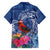 Personalized Samoa Christmas Family Matching Off Shoulder Maxi Dress and Hawaiian Shirt Cardinal Honeyeater Mix Siapo