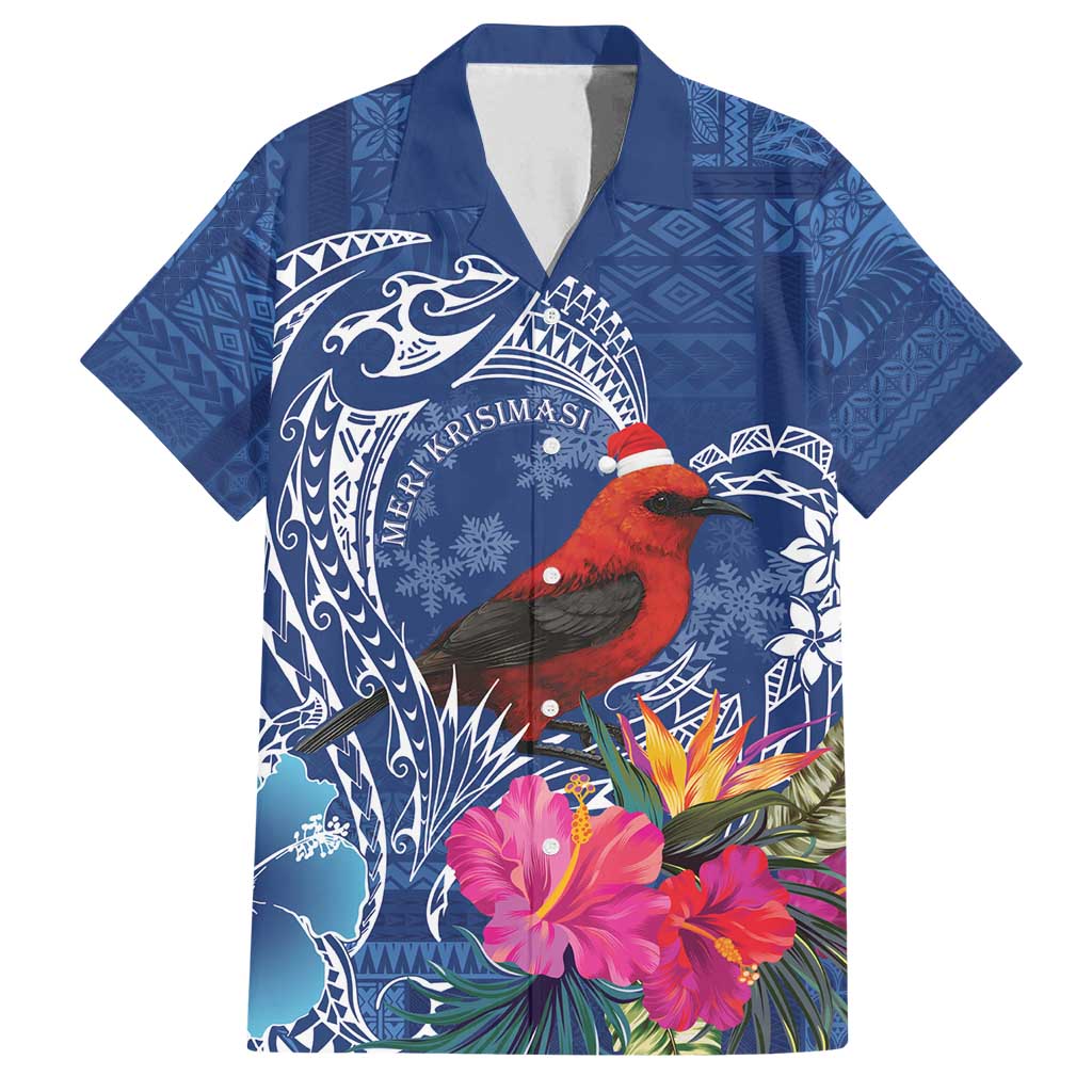 Personalized Samoa Christmas Family Matching Tank Maxi Dress and Hawaiian Shirt Cardinal Honeyeater Mix Siapo