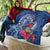 Personalized Samoa Christmas Quilt Cardinal Honeyeater Mix Siapo