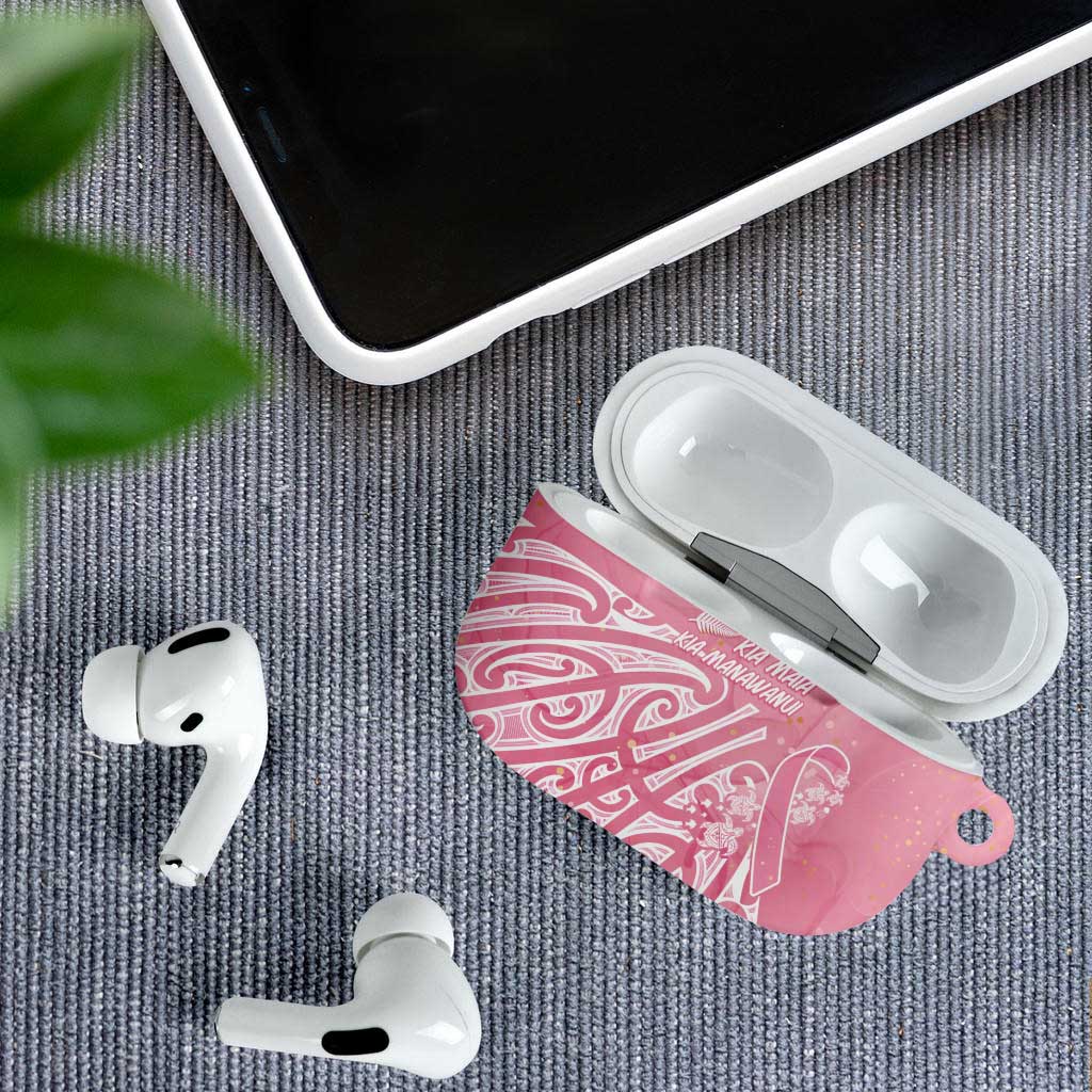 Breast Cancer Awareness Maori AirPods Case Kia Kaha Kia Maia Kia Manawanui - Polynesian Pride
