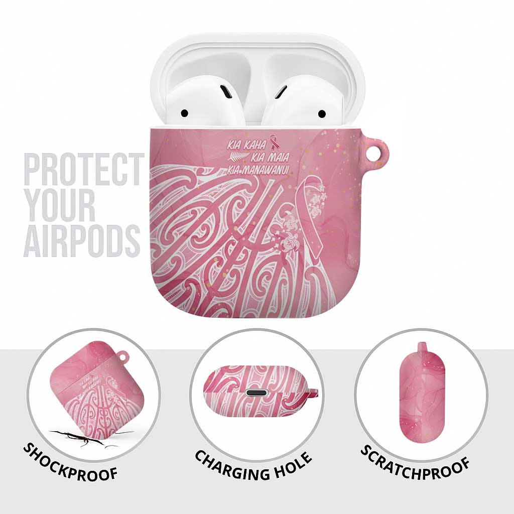 Breast Cancer Awareness Maori AirPods Case Kia Kaha Kia Maia Kia Manawanui - Polynesian Pride