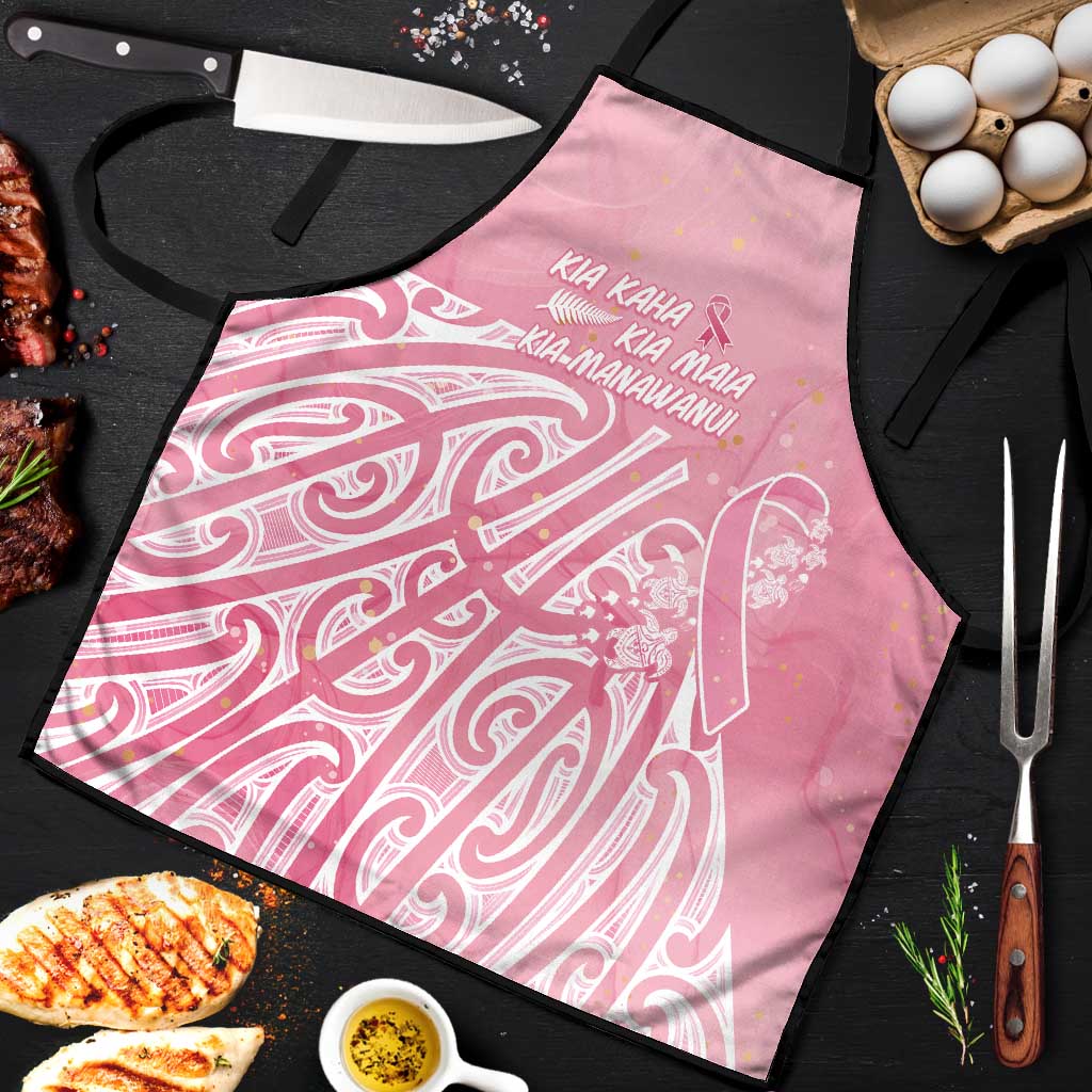 Breast Cancer Awareness Maori Apron Kia Kaha Kia Maia Kia Manawanui - Polynesian Pride