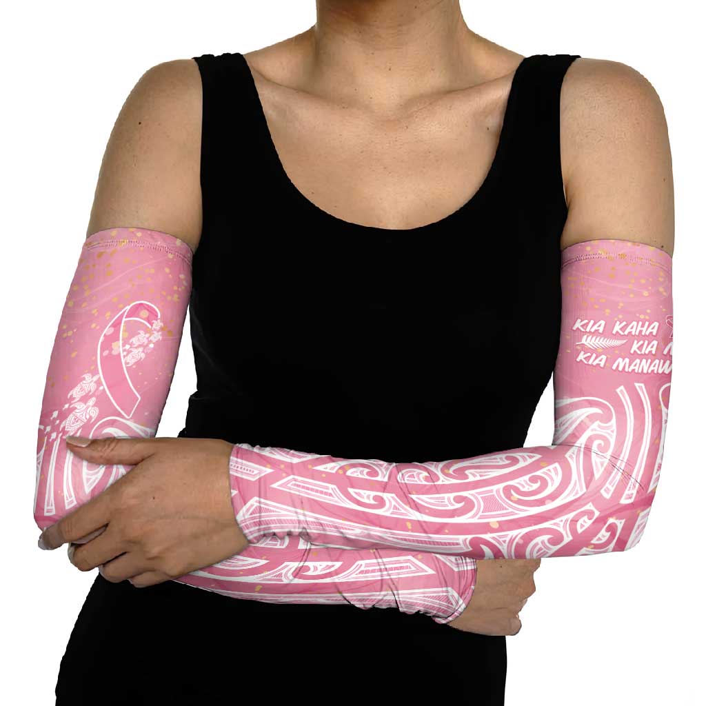 Breast Cancer Awareness Maori Arm Sleeves Kia Kaha Kia Maia Kia Manawanui - Polynesian Pride