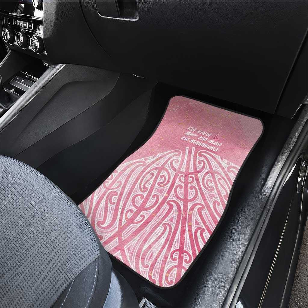 Breast Cancer Awareness Maori Car Mats Kia Kaha Kia Maia Kia Manawanui - Polynesian Pride