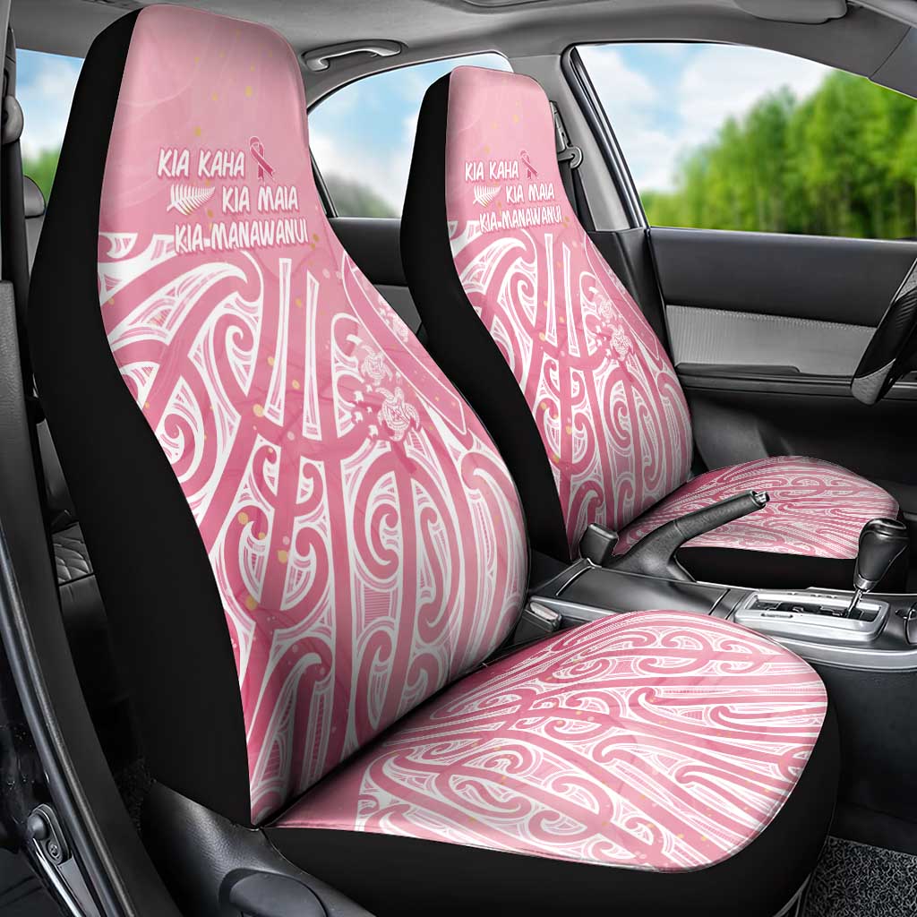 Breast Cancer Awareness Maori Car Seat Cover Kia Kaha Kia Maia Kia Manawanui - Polynesian Pride