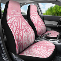 Breast Cancer Awareness Maori Car Seat Cover Kia Kaha Kia Maia Kia Manawanui - Polynesian Pride