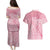 Breast Cancer Awareness Maori Couples Matching Puletasi and Hawaiian Shirt Kia Kaha Kia Maia Kia Manawanui - Polynesian Pride