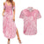 Breast Cancer Awareness Maori Couples Matching Summer Maxi Dress and Hawaiian Shirt Kia Kaha Kia Maia Kia Manawanui - Polynesian Pride