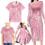 Breast Cancer Awareness Maori Family Matching Long Sleeve Bodycon Dress and Hawaiian Shirt Kia Kaha Kia Maia Kia Manawanui - Polynesian Pride