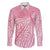 Breast Cancer Awareness Maori Family Matching Long Sleeve Bodycon Dress and Hawaiian Shirt Kia Kaha Kia Maia Kia Manawanui - Polynesian Pride