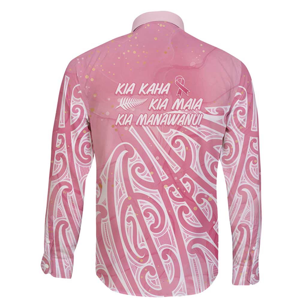 Breast Cancer Awareness Maori Family Matching Mermaid Dress and Hawaiian Shirt Kia Kaha Kia Maia Kia Manawanui - Polynesian Pride