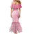 Breast Cancer Awareness Maori Family Matching Mermaid Dress and Hawaiian Shirt Kia Kaha Kia Maia Kia Manawanui - Polynesian Pride