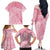 Breast Cancer Awareness Maori Family Matching Off The Shoulder Long Sleeve Dress and Hawaiian Shirt Kia Kaha Kia Maia Kia Manawanui - Polynesian Pride