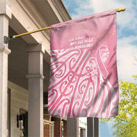 Breast Cancer Awareness Maori Garden Flag Kia Kaha Kia Maia Kia Manawanui - Polynesian Pride