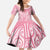 Breast Cancer Awareness Maori Kid Short Sleeve Dress Kia Kaha Kia Maia Kia Manawanui - Polynesian Pride