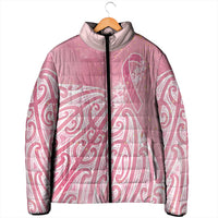 Breast Cancer Awareness Maori Padded Jacket Kia Kaha Kia Maia Kia Manawanui - Polynesian Pride