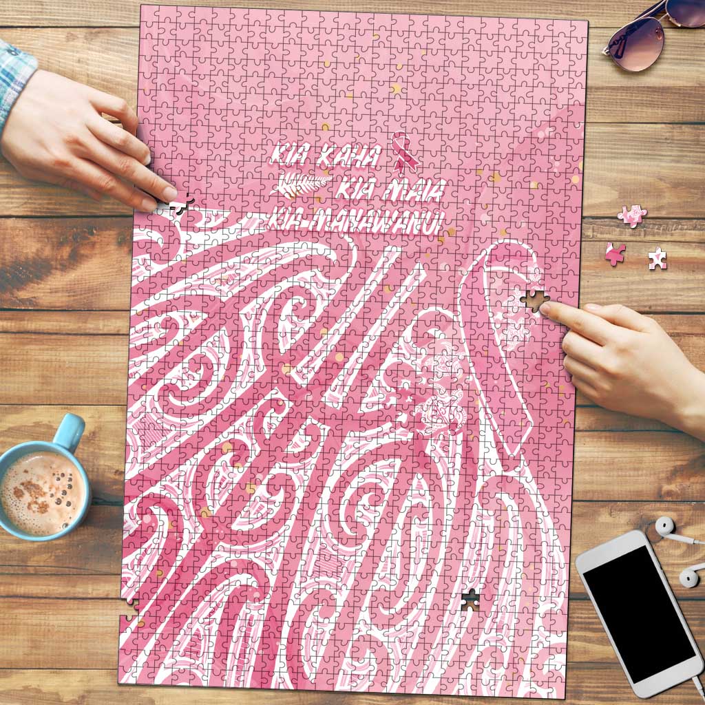 Breast Cancer Awareness Maori Puzzle Kia Kaha Kia Maia Kia Manawanui - Polynesian Pride