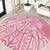 Breast Cancer Awareness Maori Round Carpet Kia Kaha Kia Maia Kia Manawanui - Polynesian Pride