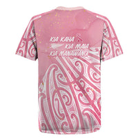 Breast Cancer Awareness Maori Rugby Jersey Kia Kaha Kia Maia Kia Manawanui - Polynesian Pride