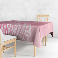 Breast Cancer Awareness Maori Tablecloth Kia Kaha Kia Maia Kia Manawanui - Polynesian Pride
