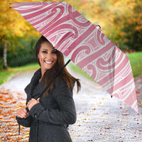 Breast Cancer Awareness Maori Umbrella Kia Kaha Kia Maia Kia Manawanui - Polynesian Pride