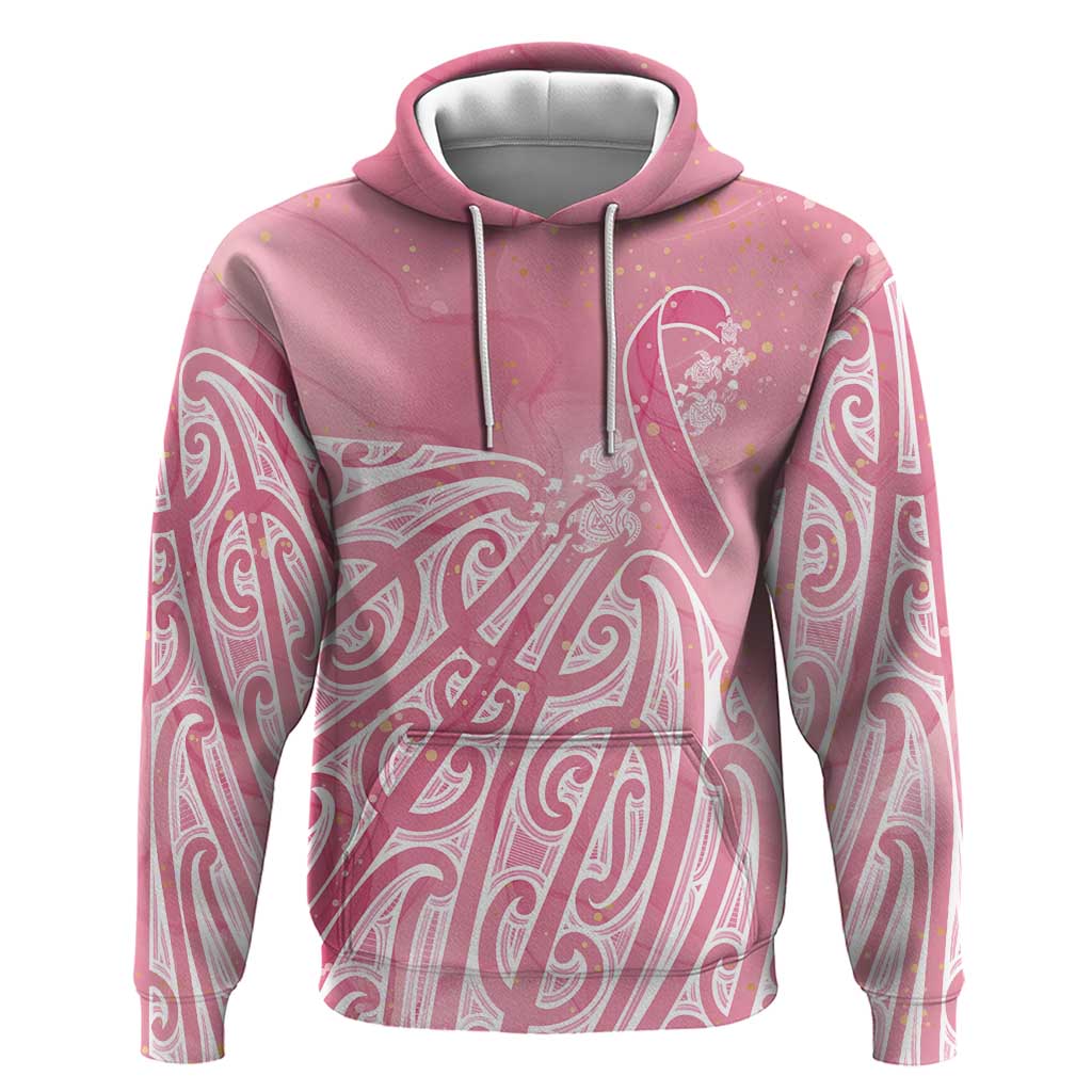 Breast Cancer Awareness Maori Zip Hoodie Kia Kaha Kia Maia Kia Manawanui - Polynesian Pride